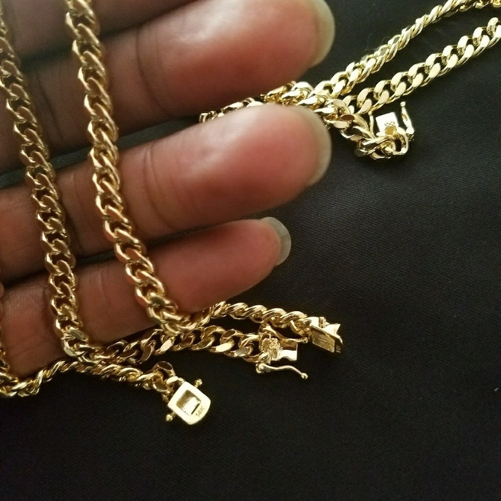 Cuban link chain with bracelet